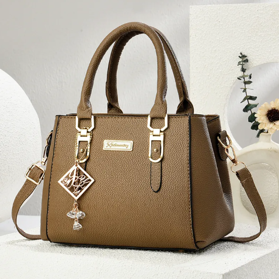Sac À Main Carré En PU Pour Femmes Avec Coutures, Sac À Bandoulière Simple, Adapté Pour Toutes Saisons
