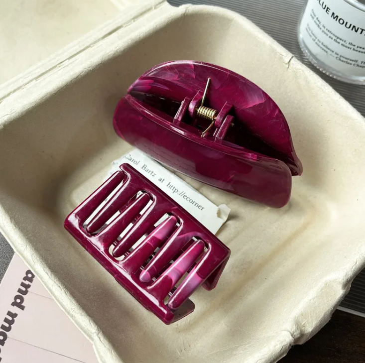 Set de Pince à Cheveux Florale En Plastique