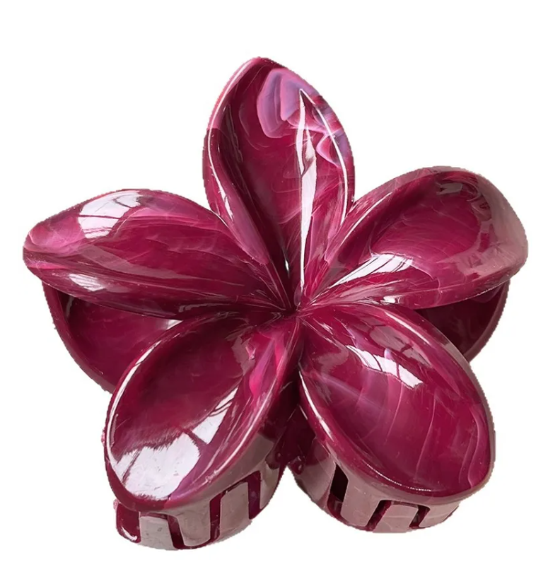 Set de Pince à Cheveux Florale En Plastique