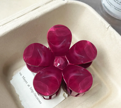 Set de Pince à Cheveux Florale En Plastique