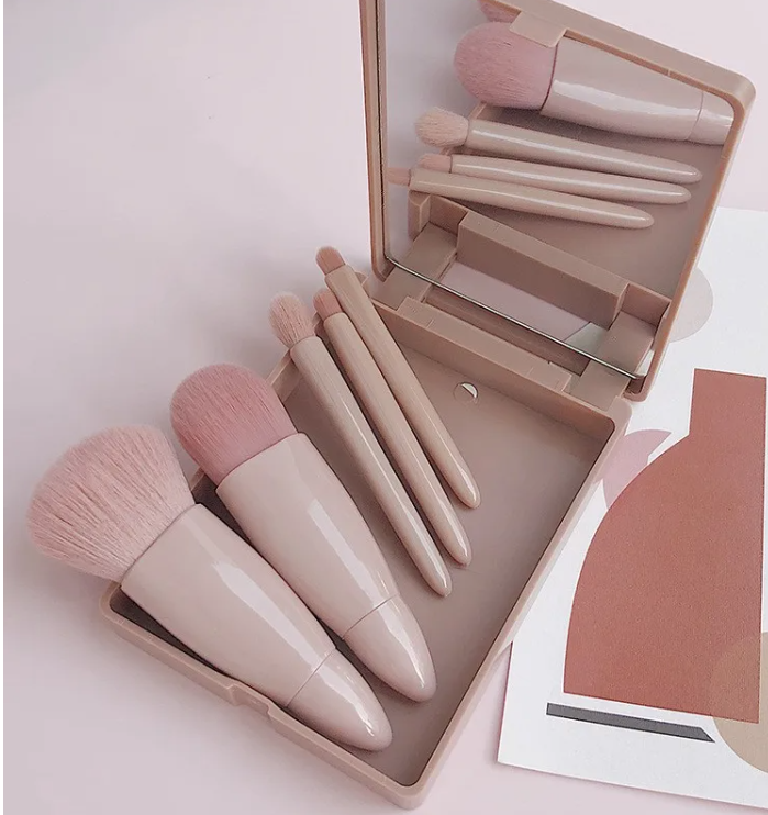 Pinceaux À Maquillage 1 Jeu En Fibre Artificielle Avec Poignée En Plastique, Style Simple Pour Un Usage Quotidien