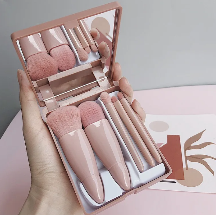 Pinceaux À Maquillage 1 Jeu En Fibre Artificielle Avec Poignée En Plastique, Style Simple Pour Un Usage Quotidien