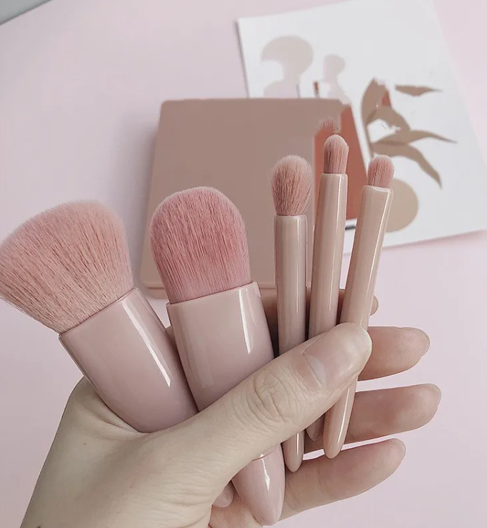Pinceaux À Maquillage 1 Jeu En Fibre Artificielle Avec Poignée En Plastique, Style Simple Pour Un Usage Quotidien