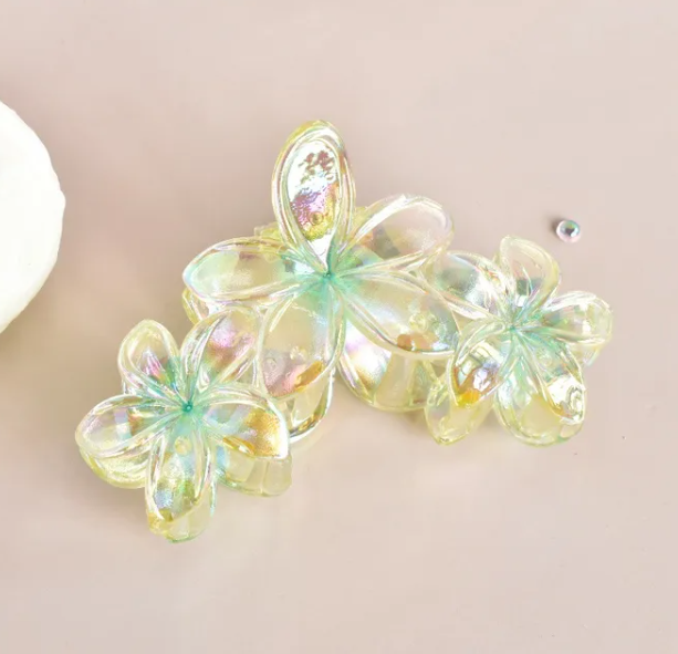 Pince À Cheveux En Forme De Plumeria Pour Femmes, En Plastique, 1 Pièce, Adaptée À Toutes Les Saisons