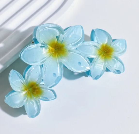Pince À Cheveux En Forme De Plumeria Pour Femmes, En Plastique, 1 Pièce, Adaptée À Toutes Les Saisons