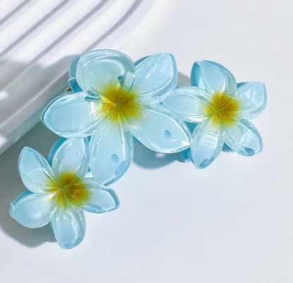 Pince À Cheveux En Forme De Plumeria Pour Femmes, En Plastique, 1 Pièce, Adaptée À Toutes Les Saisons