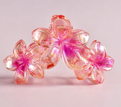 Pince À Cheveux En Forme De Plumeria Pour Femmes, En Plastique, 1 Pièce, Adaptée À Toutes Les Saisons