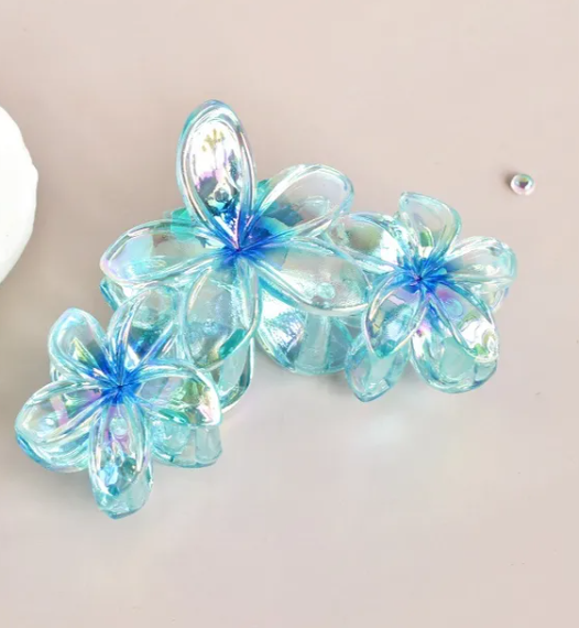 Pince À Cheveux En Forme De Plumeria Pour Femmes, En Plastique, 1 Pièce, Adaptée À Toutes Les Saisons