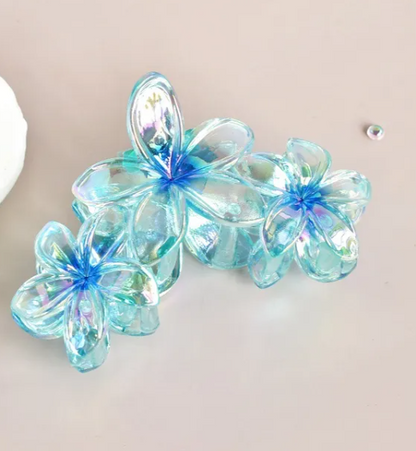 Pince À Cheveux En Forme De Plumeria Pour Femmes, En Plastique, 1 Pièce, Adaptée À Toutes Les Saisons