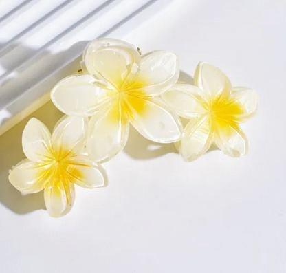 Pince À Cheveux En Forme De Plumeria Pour Femmes, En Plastique, 1 Pièce, Adaptée À Toutes Les Saisons