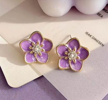 Boucle d'Oreille En Alliage Forme De Fleur, Papillon Et Coeur