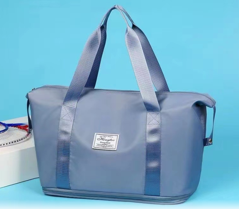 Sac De Voyage Unisexe Élégant En Nylon À Motif Uni Avec Fermeture Éclair Et Doublure En Polyester