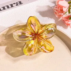 Pince à Cheveux Frangipanier Transparent