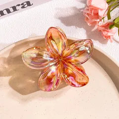 Pince à Cheveux Frangipanier Transparent