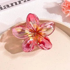 Pince à Cheveux Frangipanier Transparent